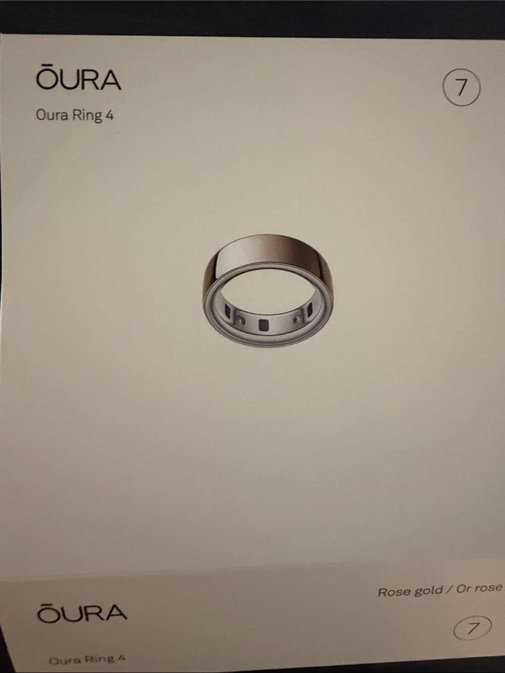 Oura Ring 4 Rose Gold Size 7